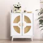 Buffet Cabinet White With Storage  Kitchen Sideboard With Doors   Shelves  Ra   