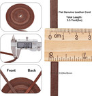 5m 6mm Flat Genuine Leather Cord Cowhide Leather Strips Braiding String Leather