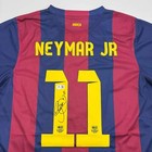 Autographed signed Neymar Jr Fc Barcelona Blue Soccer Jersey Beckett Bas Coa