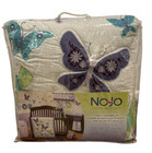 Baby Beautiful Butterfly Nojo 9 Piece Crib Bedding Set Purple Turquoise New