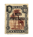 Nyassa 5 Reis   25 Reis Provisorio Giraffe  Overprint Stamp