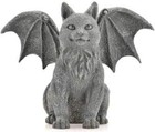 Winged Cat Gargoyle Statue Resin Indoor Outdoor Fantasy Gothic Decor