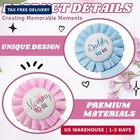 2 Pcs Mommy Daddy To Be Pins  Pink Blue Gender Reveal Badge Set   Tinplate Ribbo
