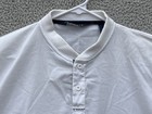 Vintage Sasson Color Block Pullover Shirt Xl Gray white beige Ribbed Cuffs waist