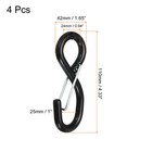 4pcs Ratchet Strap S Hook With Latch Load 1763 Lbs For 1  Tie Down Strap