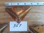 Set Of 4 Antique Vintage Brass Corners 357