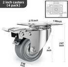 2 Inch Caster Wheels  Casters Set Of 4 Heavy Duty Locking Castors  Swivel Caste