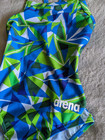 Arena One Piece Swimsuit Youth Girls 24 Green Blue