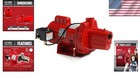 1 Hp Cast Iron Shallow Well Jet Pump - 23 Gpm Dual Voltage With Pressure Gauge