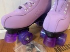 New Roller Skates Women   s 9 High Top Purple   Glitter Wheels Retro Fun Flashy