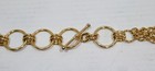 Vintage Gold-tone Chain Belt Toggle Clasp Metal 1980s 34-36 Inch Retro Witchcore