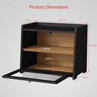 Black Bread Box For Kitchen Countertop     Large Farmhouse Bread Storage Bin