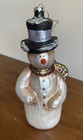 Kurt Adler Blown Glass 8  Snowman Christmas Tree Ornament W hat And Scarf