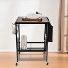 2 Tier Media Mobile Shelf Dvd Tower Rack Game Cd Display Organizer Stand Holder