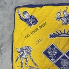 Vintage Bsa Cub Boy Scouts Neck Handkerchief Bandana Tie Wolf Bear Tiger