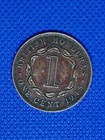 1945 British Honduras 1 Cent Low Mintage A Great Addition To Any Collection     