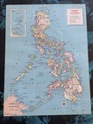 Vintage Republic Of The Philippines 9x12 Color Map 1967 Hammond World Wall Art