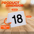 Restaurant Table Numbers 1-25 White  Tent Table Numbers  3 In X 3 5 In 