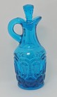 Blue Glass Moon Stars Cruet Broken Stopper