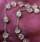 Vintage Acp Signed Sterling  Rosary Cross And Medallion Glass Beads 
