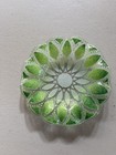 Adorable Lime Green And White Clear 4    Flower Decorative Ring Coins Plate