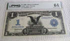 Fr 230 1899  1 Silver Certificate Pmg 64epq Black Eagle never Touched Since 1899