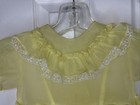 Vintage Toddler Girls Yellow Sheer Dress Lace Ruffle 18-24m 2t Easter Party