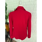 Chico s Moto Jacket Womens 1 Red Excellent Waffle Knit Zip Pockets Gold Hardware