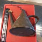 Antique  P  Wall Tin Miner   s Wick Oil Lamp