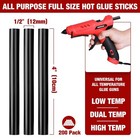 200 Pack Black Glue Gun Sticks 4  And 1 2   Diameter High Viscosity All-purpose