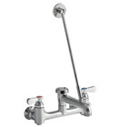 Wall Mounted Mop Sink Faucet W  6 1 2  Swing Spout   8  Centers   Vacuum Breaker