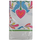 Deadstock Vintage 1970s Neon Bright Birds   Hearts Reed s Paper Tablecloth Cover