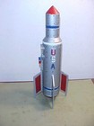 Vintage Rocket Ship Bank With Astronaut