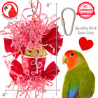 Bonka Bird Toys 2775 Small Sola Love Natural Chew Forage Shred Parrot Cage Toy