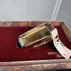 Vtg 1928 Brand Gold Tone Floral Lipstick Holder Mirror W original Box New   Rare