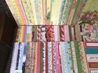 Huge Scrapbook Paper Lot 400 Sheets 4 Sizes many Themes   Patterns new