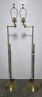 Vintage Pair Of Wildwood Brass Pharmacy Adjustable Floor Lamps Heavy Duty  Nice 