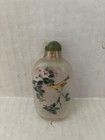 Vintage Chinese Reverse Painting With Birds And Floral Perfume Or Snuff Bottle