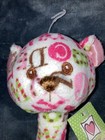 Baby Girls Pink Plush Infant Toy Cat Rattle Alphabet Print Soft Stuffed New 6 5   