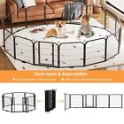 16 Panels Dog Pen Pet Playpen 40  Dog Exercise Cage Kennel Fence Outdoor Indoor