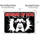 Beware Of Dog Sign Metal  10x7   Aluminum Rust Free  Fade Resistant  Uv Printed