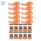 1 5  X 15  4000-lbs Ratchet Straps J Hook Heavy Duty Tie Downs 10 Pack Orange