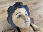 Antique Hand Carved Painted Wood Large Angelic Cherub Putti  Sculpture 18 