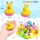 50x Easter Rubber Ducks - Mini 2 1  Bunny   Egg Duckies Bath Toys For Kids