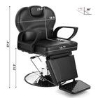 Black All Purpose Reclining Barber Chair Heavy Duty Hydraulic Salon Spa Beauty