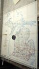 1934 Michigan Official Map  State Trunk Line Improvement System 24 X 29 