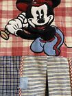 Vintage Disney Babies Diaper Stacker Holder Bag Mickey Mouse Baseball Bat Plaid