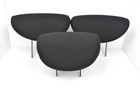 2012 - 2017 Hyundai Accent  Rear Headrest Set Black Cloth Fabric Of 3 Oem