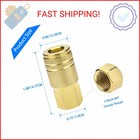 2 Pack 1 4 Inch Npt Female Industrial Air Hose Coupler  Brass Quick Connect Fitt