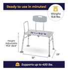 Drive Medical Tub Transfer Bench Shower Chair Tub Seat Adj Height Safety Bench